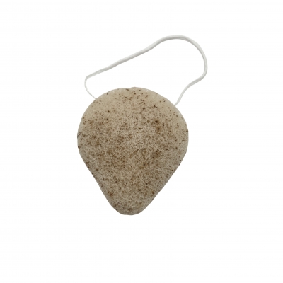 Teardrop shape komjak sponge with alnut granules