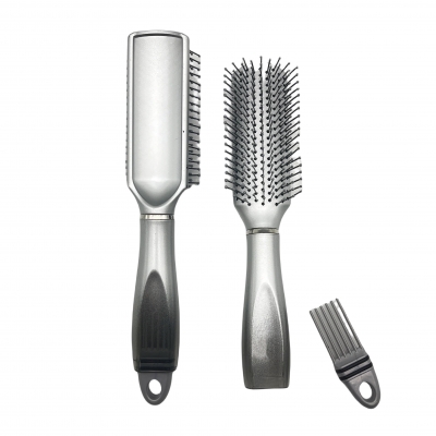 Hair brush with small hair cleaner