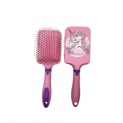 Catoon print children hair brush