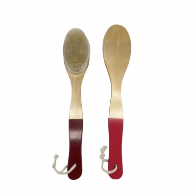 Wood bath brush