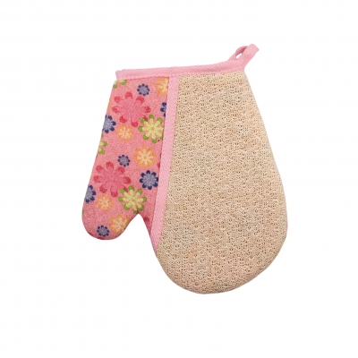 Double sided bath gloves
