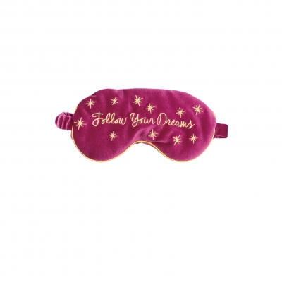 Silk eye mask with star lettering