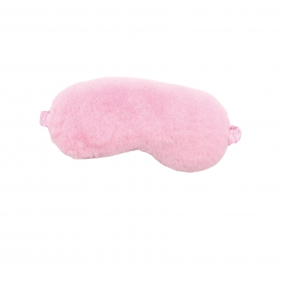 Pink plush eye mask