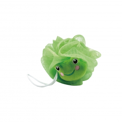 Green bean frog shaped bath ball