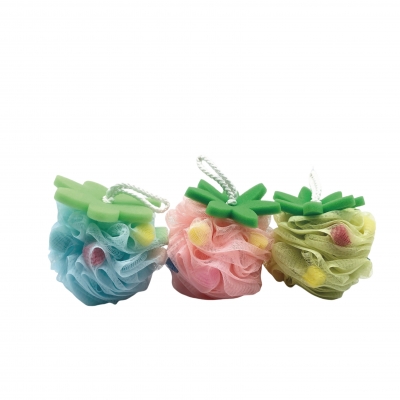 Colorful mesh shower ball