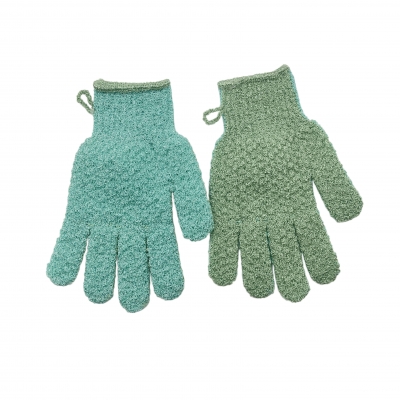 Bath glove with two touch feeling