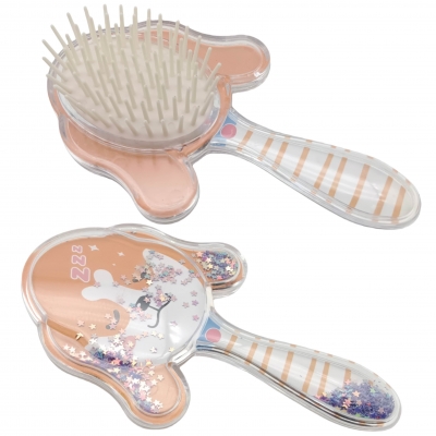 Cute cartoon transparent dog hairbrush