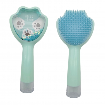 Cute cartoon transparent bear paw hair brush