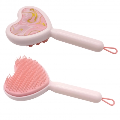 Large heart pattern airbag hairbrush