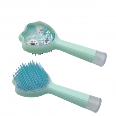 Cute cartoon transparent bear paw hair brush
