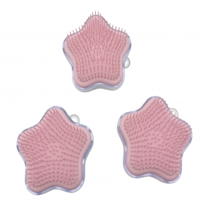 Transparent shiny sequin five-pointed star hairbrush