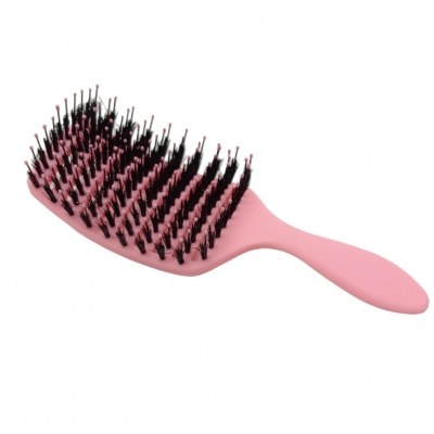 Hollow curved bone hair brush