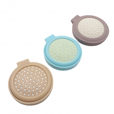 Cartoon folding mirror hairbrush